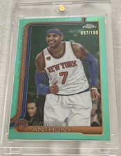 2024-25 Topps Chrome Carmelo Anthony #83 Aqua Refractor 97/199 Basketball