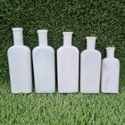5x Vintage Milk Glass Bottles White Chemist Apothecary Rustic Decor Set
