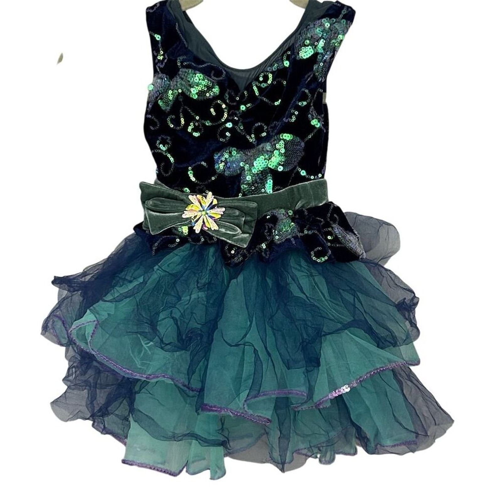 Weissman Girls XS XSC Green Sequin Fairy Dress Da… - image 2