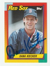 Dana Kiecker Signed 1990 Topps Traded Card 50T Auto Boston Red Sox Autograph COA