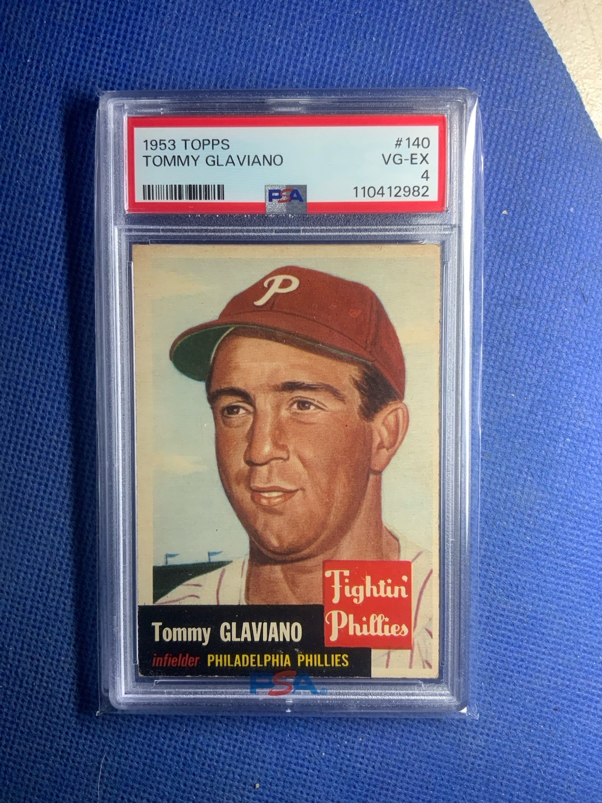 1953 Topps Set Break # 140 Tommy Glaviano PSA 4