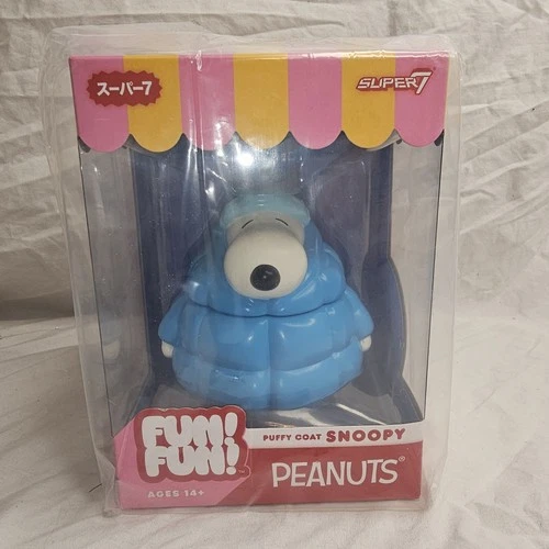 Super7 Fun! Fun! Holiday Peanuts 75 Years Snoopy In Blue Puffy Coat Vinyl Figure