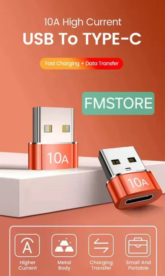 ADATTATORE OTG DA USB-A FEMMINA A USB C TIPO C MASCHIO CONVERTITORE UNIVERSALE A - Immagine 4 di 4