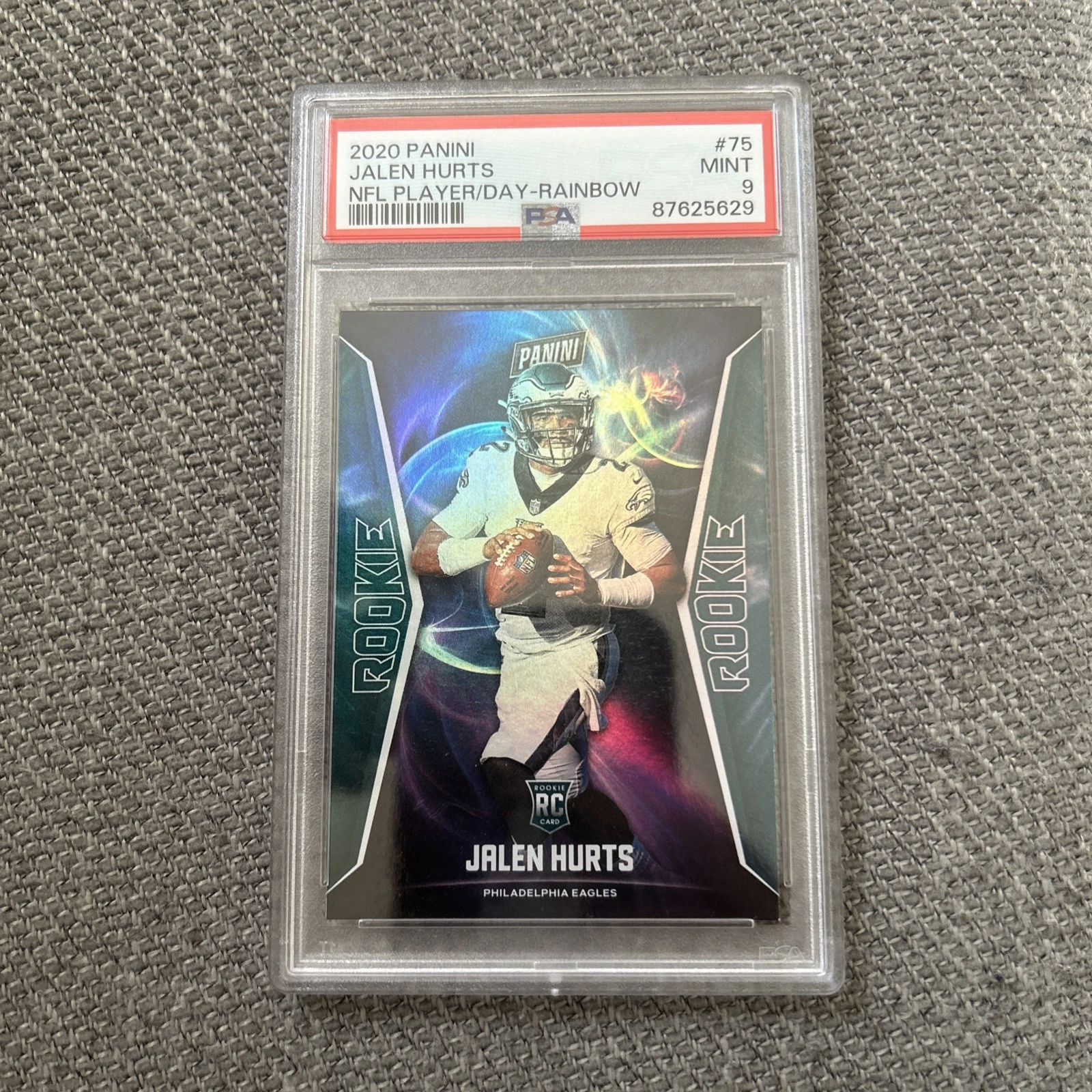 Jalen Hurts Panini NFL Player of the Day #75 Rainbow