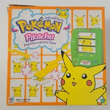 Pokemon Pikachu Match Em Catch Em Game 1999 Complete Milton Bradley Hasbro