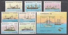 Nicaragua - Mail 1990 Yvert 1516/21 + H 194 ** MNH