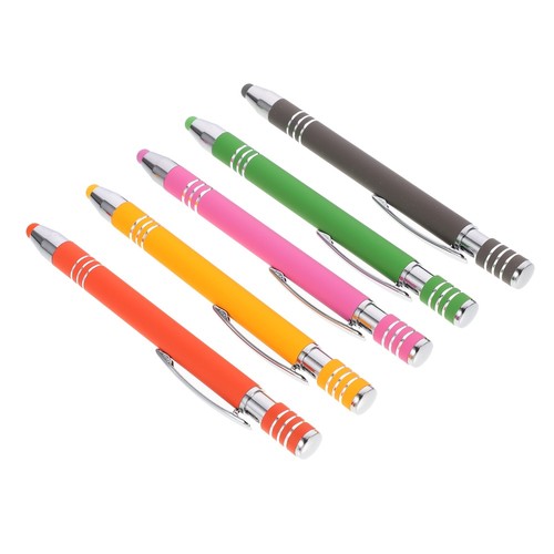 Stylo à bille en métal 5 pièces stylet capacitif pointe fine écriture - Photo 6 sur 12