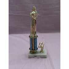 Fond dalle marbre holo bleu or QUEEN Trophy 1995 10" sans plaque nominative