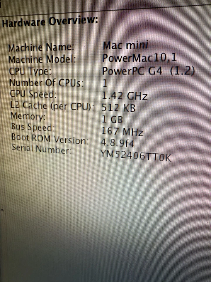 Apple Mac Mini G4 1.42GHz 1GB 80GB HDD A1103 Desktop Computer Tested Complete - Image 4 of 4