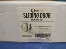 HauSun Patio Sliding Door Handle Set for 3-15/16" Slots - White