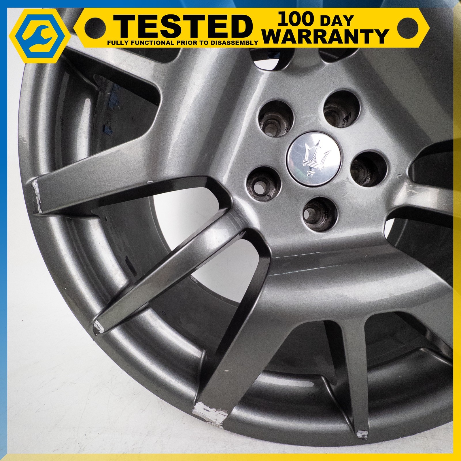 08-19 MASERATI GRANTURISMO GRANCABRIO 10.5J X 20 20" REAR WHEEL RIM GRAY OEM