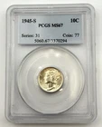 1945-S Mercury Dime 10C PCGS MS67 Silver US Coin Light Pink Toning
