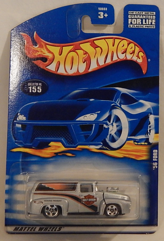 '56 Ford F100 Delivery Truck Hot Wheels 2001-155 Mainline Harley Davidson Tampo