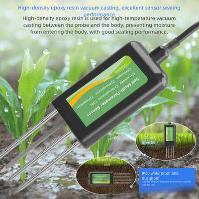Multiparameter Bodentester USB acht Funktionen mit IP68 Wasserdichtigkeit