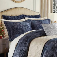 Croscill Galleria 4 Piece Comforter Set King - Navy