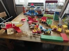 Vintage Fisher Price Little People ,Airplane , Policeman And Car