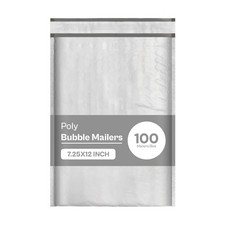 100 Pieces #1 7.25" x 12" White Padded Poly Bubble Mailers With Self Seal Flap