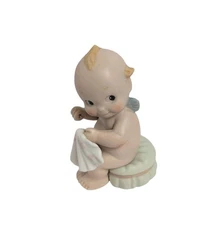 Vintage Jesco Oneill Kewpie Doll Sewing Footstool Porcelain Figurine 1991