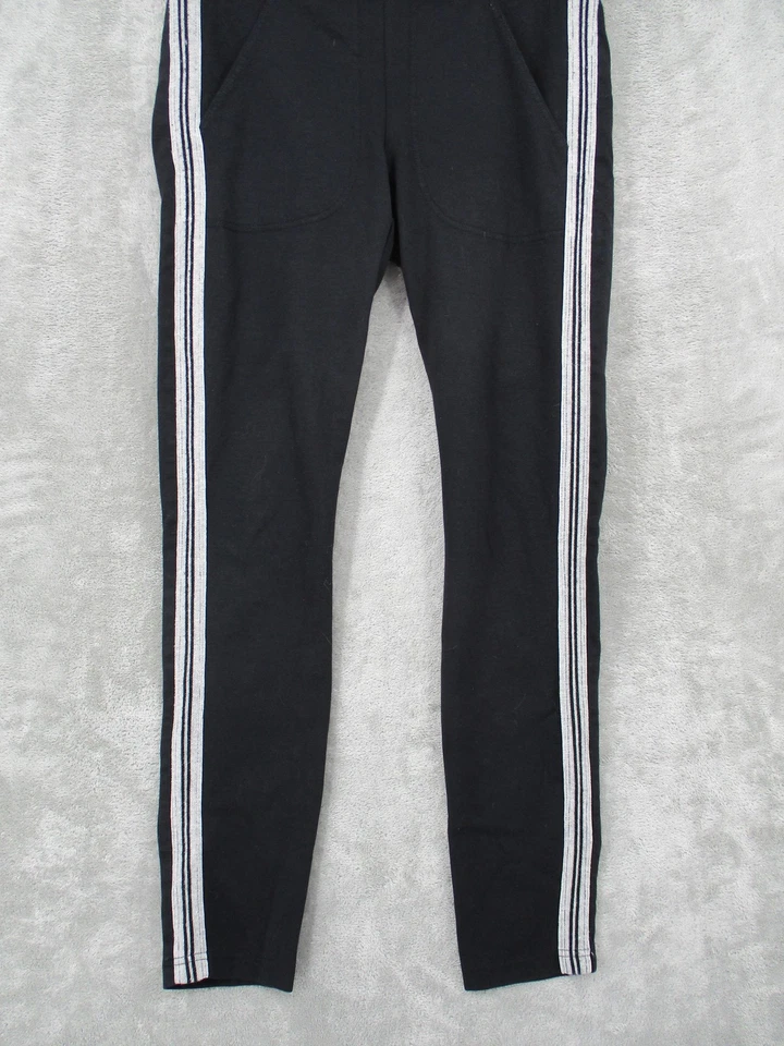 Pantalones XCVI XS Usables Rayas Pull On Athleisure Informales Elastizados Comodidad Negros Foto 4 de 4