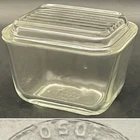 Pyrex Clear Glass 501 Covered Refrigerator Storage Dish circa 1950s Made in USA