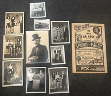 1950s Spook show lot THE MAD DR. HESS magician snapshot photo marquee handbill