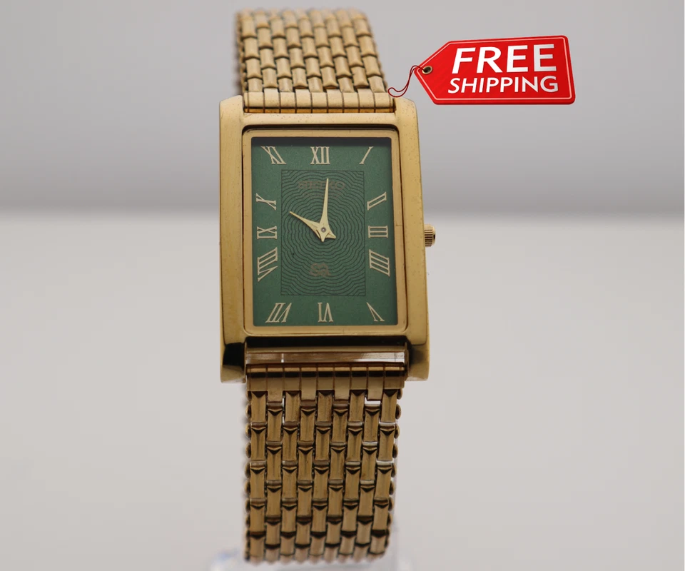 Vintage Seiko Slim Quartz Green Dial Stylish Men's Watch - Image 2 of 4