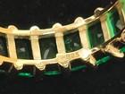 Sterling Silver 925 Gold overlay Green Emerald CZ Eternity Band Ring, Sz 5, NEW — photo 3
