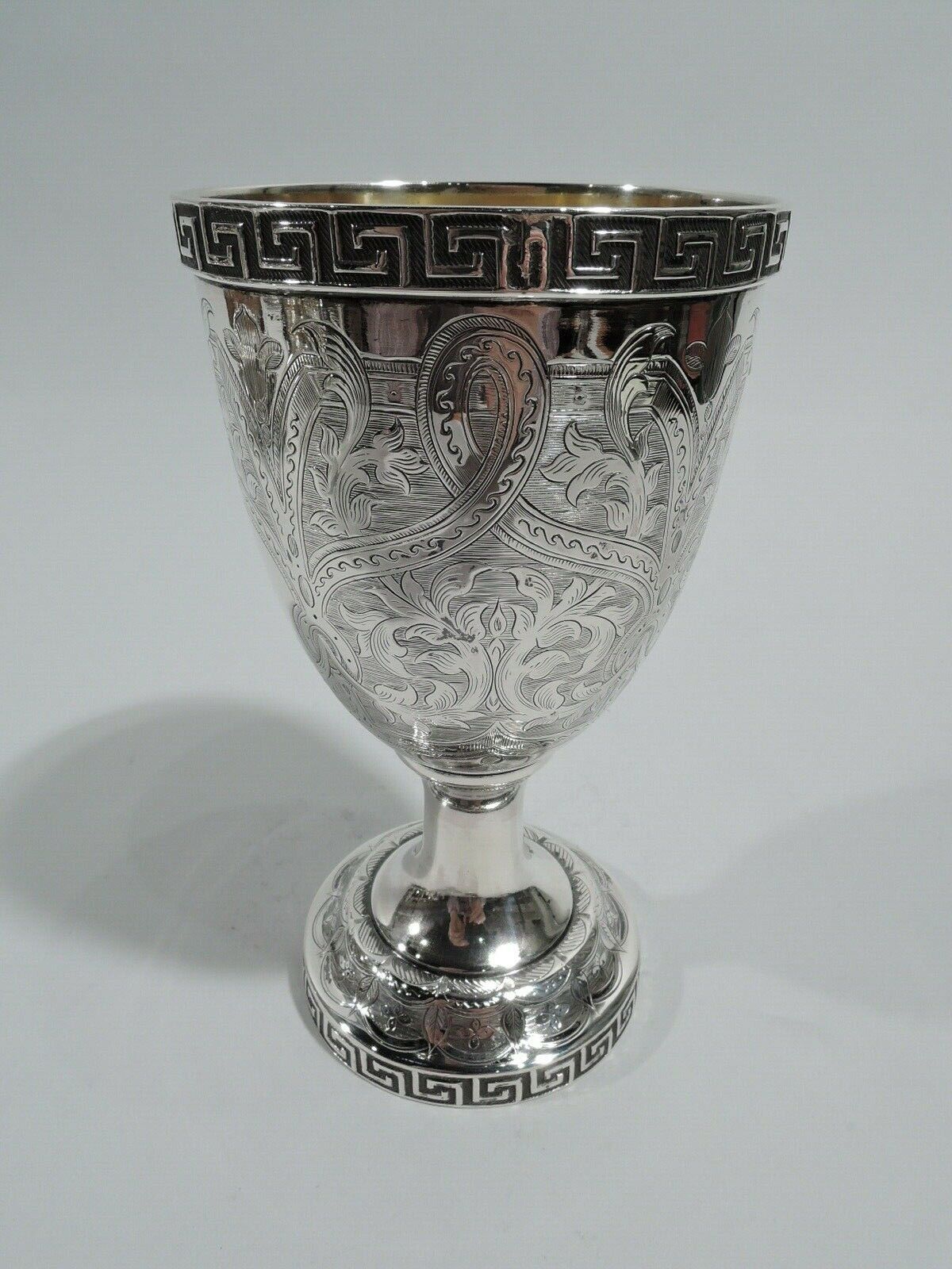 William Gale Goblet Antique Classical New York American Coin Silver C 1860