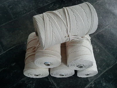 Kerzendocht Runddocht Kerzen Docht Wachs Reste Bienenwachs Nr. 0 bis 20 (1-4mm