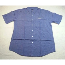 NEW NWOT Sealand Dometic Marine Boat Blue Short Sleeve Size M Medium Button Down
