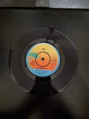 U2 Treasure New Years Day Black Disc - 7'' SINGLE RECORD Vinyl 