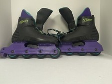 Vintage 90s Roller Derby Phantom Black Roller Blades Size 5 US