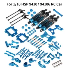 Full Car Metal Upgrade Parts Kits Blue For 1/10 HSP 94107 94106 RC Accessories