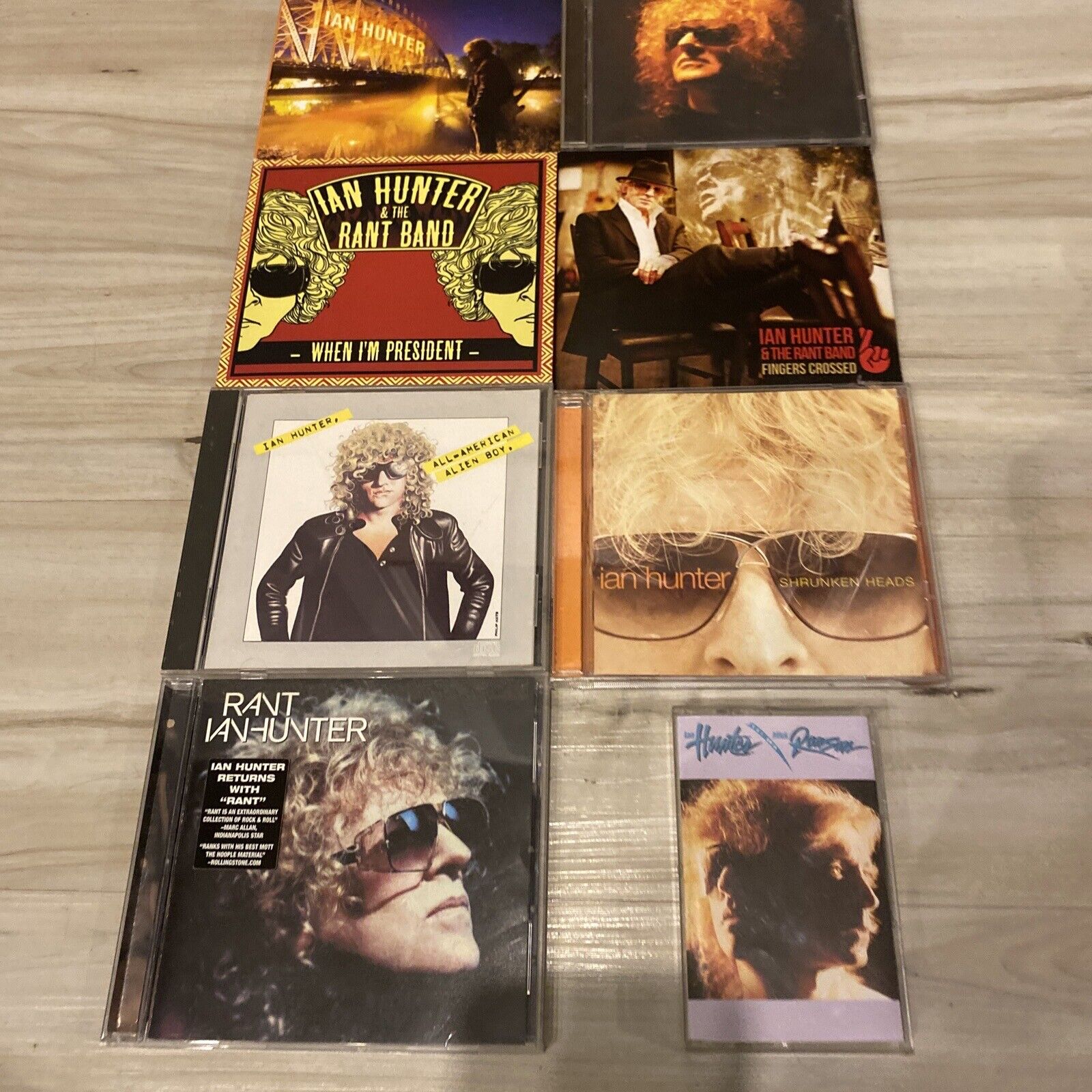 Ian Hunter  8 CD 1 Cassette Lot All-American Alien Boy When I’m President Rant