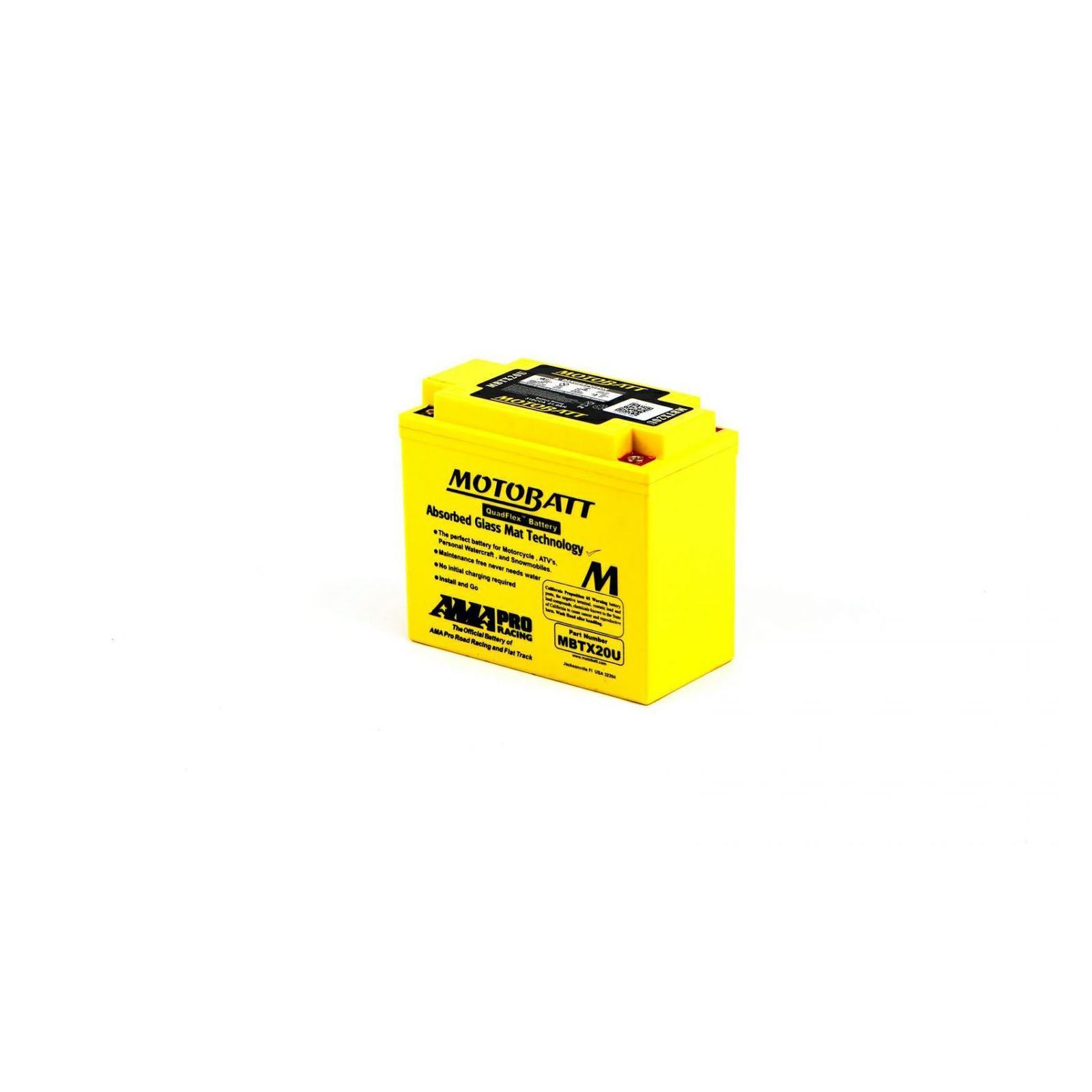 Motobatt MBTX20U AGM Motorcycle Battery for Honda GL 1800 Goldwing 01-10