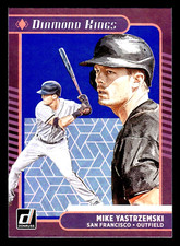 2021 Donruss Mike Yastrzemski Holo Blue #28 - San Francisco Giants