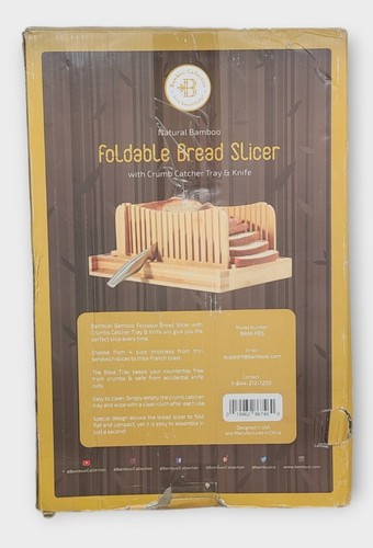 Bread Slicer Cutting 3 Slice Thickness,Foldable Compact Cutting Board Crumb Tray - Picture 3 of 7