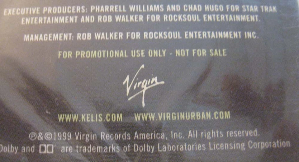 KELIS "Kaleidoscope Sampler (RARE PROMO)" CASSETTE! NEW! SEALED! 1999 - Image 3 of 4