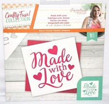 Crafters Companion Stencil Made with Love from Crafty Fun Collection Free Ship