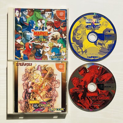 Dreamcast Marvel vs Capcom 1 2 Capcom Sega set of 2 games Japan