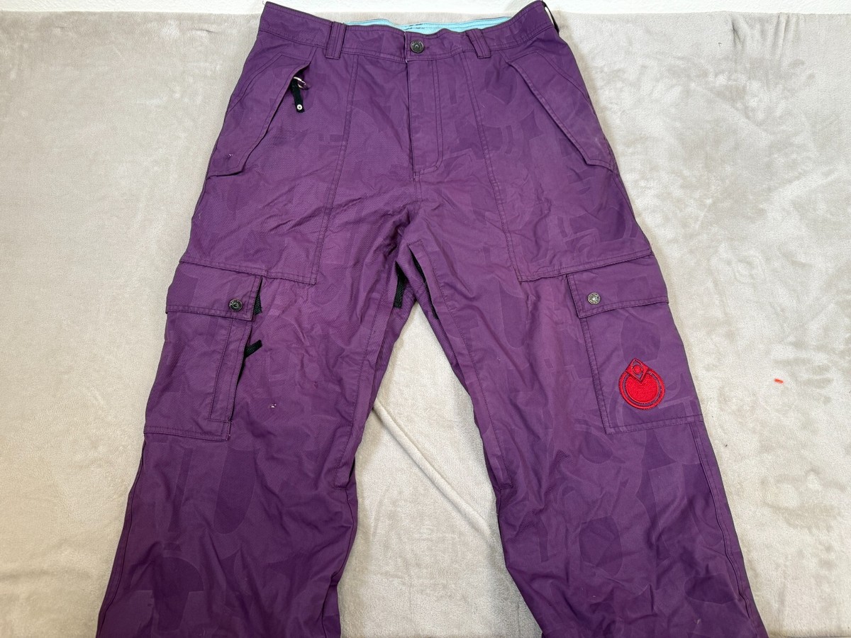 NOMIS Ski Snowboard Pants Size Large Skiing Winter Snow Purple