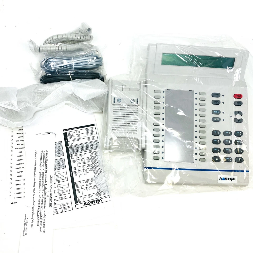 Mitel Aastra ITE 30SD Auto Sense W/HS Vol Digital Phone w/ Intecom 514-3025-054 - Image 3 of 4