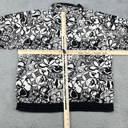 Vintage USA Olympic Windbreaker Jacket Adult Medium Black White 90s JC Pennys - Picture 7 of 11