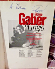 GIORGIO GABER - IL GRIGIO,  Milano, dicembre 1988 con dedica AUTOGRAFO