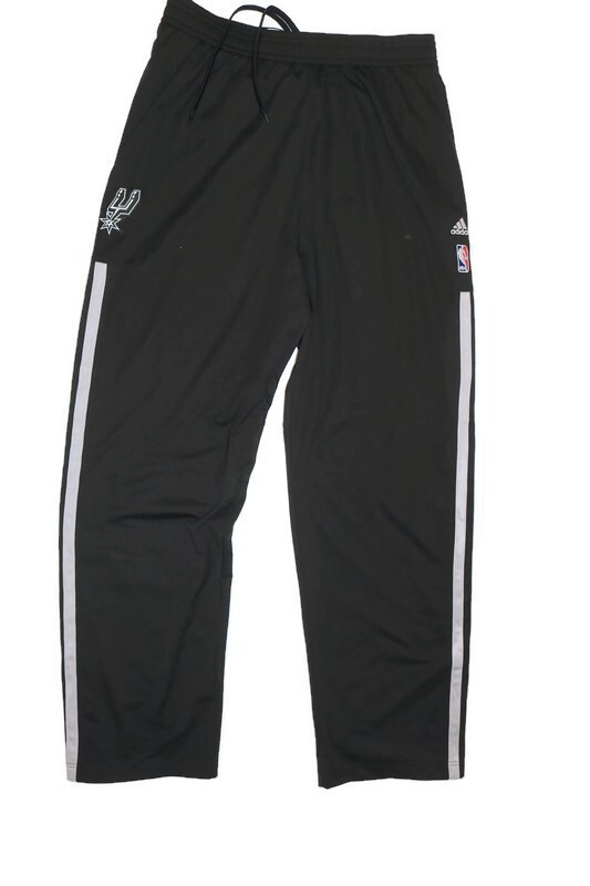 SAN ANTONIO SPURS Team Issued Adidas Black WarmUp TearAway Pants 3XL