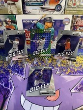 2022 Panini Mosaic Baseball Big Fly Green Mosaic Prizm Cody Bellinger and 3 more
