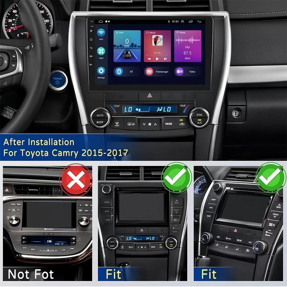 For 2015 2016 2017 Toyota Camry Radio GPS Stereo Apple CarPlay ...