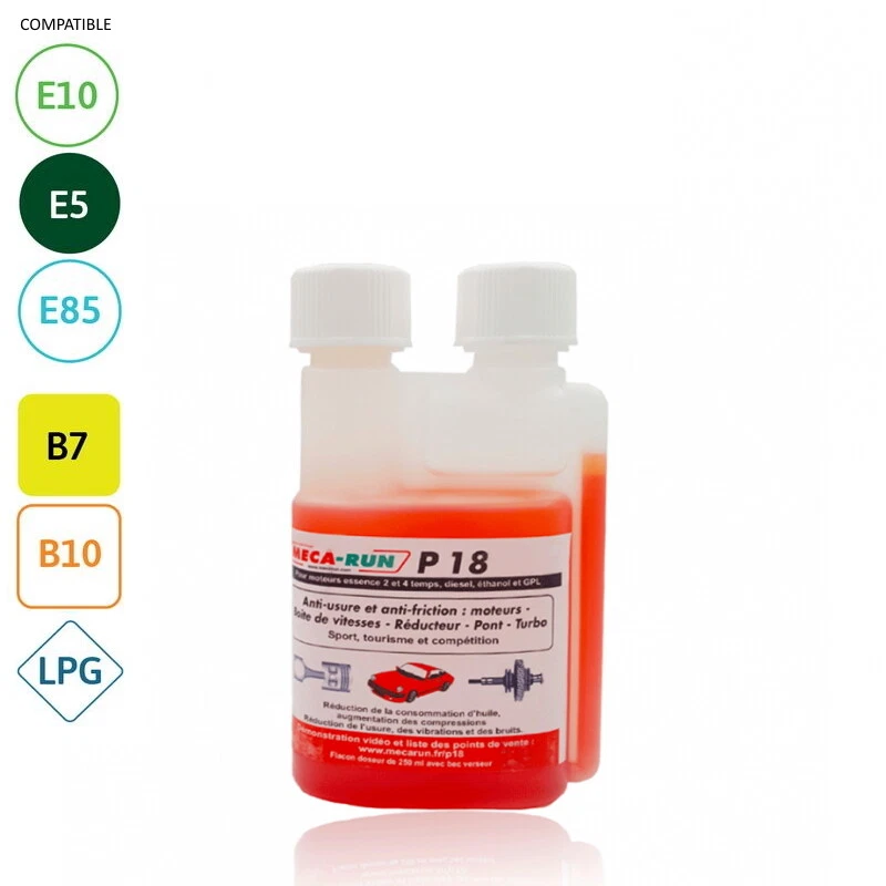 ADDITIF TRAITEMENT MECARUN P18 250ML REDUIT L'USURE ET BRUITS