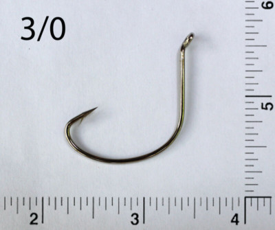 PACK OF 50 Size 3/0 TACKLEWORKS Offset Nickel Kahle Fishing Hooks Bent Eye Up