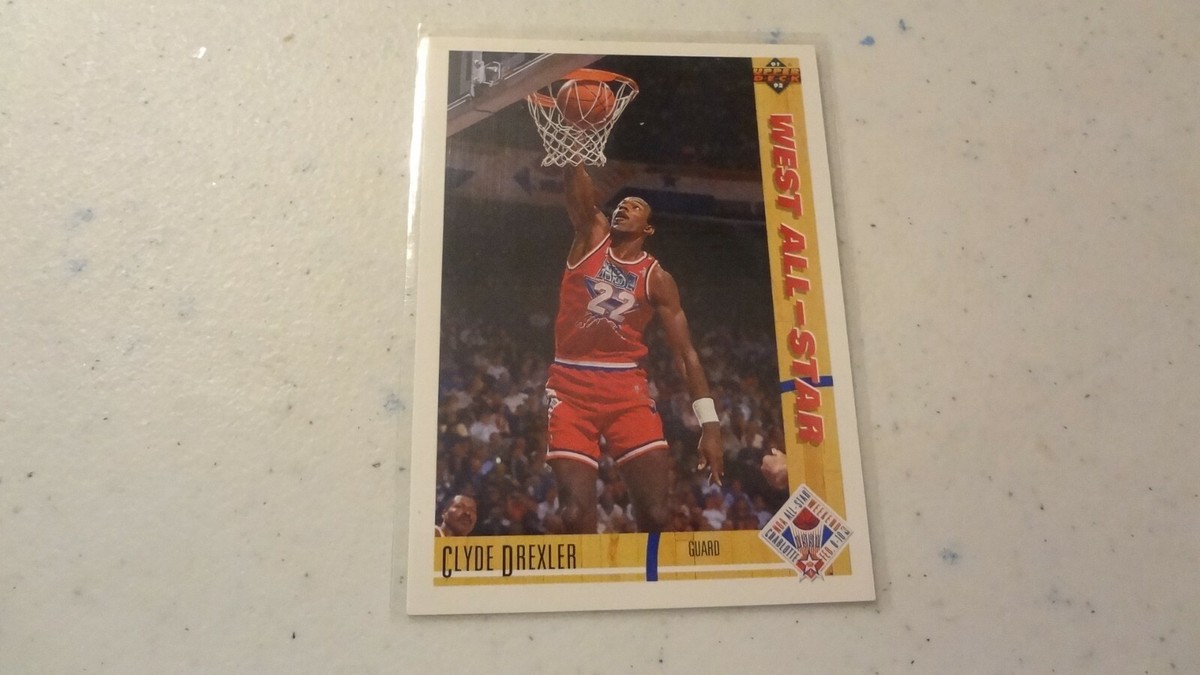 91-92 UPPER DECK # 53 90-91 ALL STAR CLYDE DREXLER BASKETBALL CARD